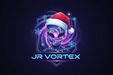 Make a purple blue christmas alien 👽 JR Vortex logo 