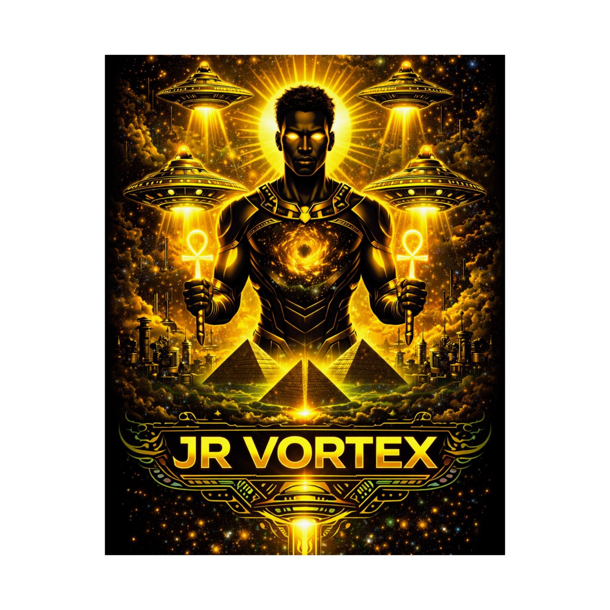 JR Vortex Cosmic Guardian Poster — Ether Ascension Art Printify