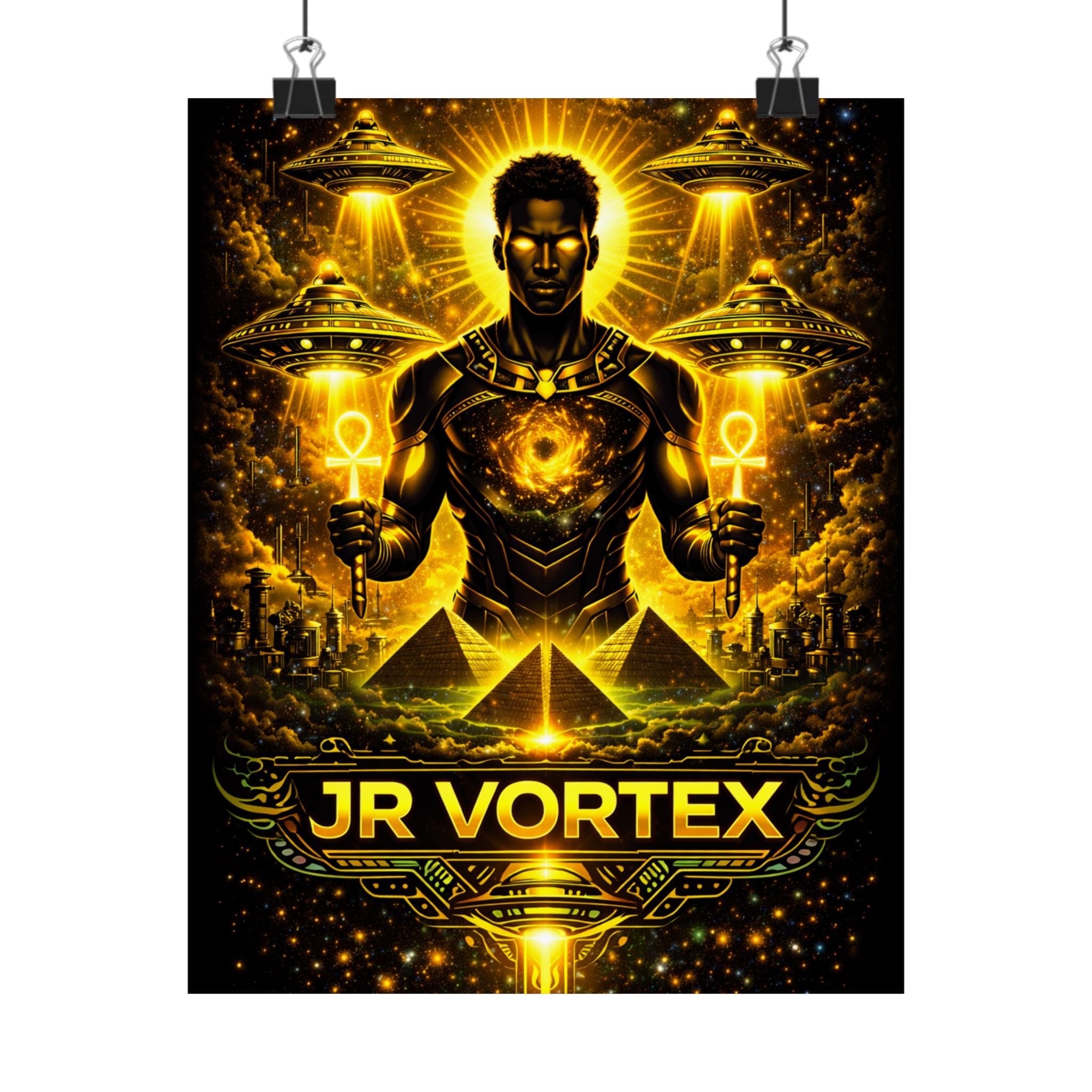 JR Vortex Cosmic Guardian Poster — Ether Ascension Art Printify