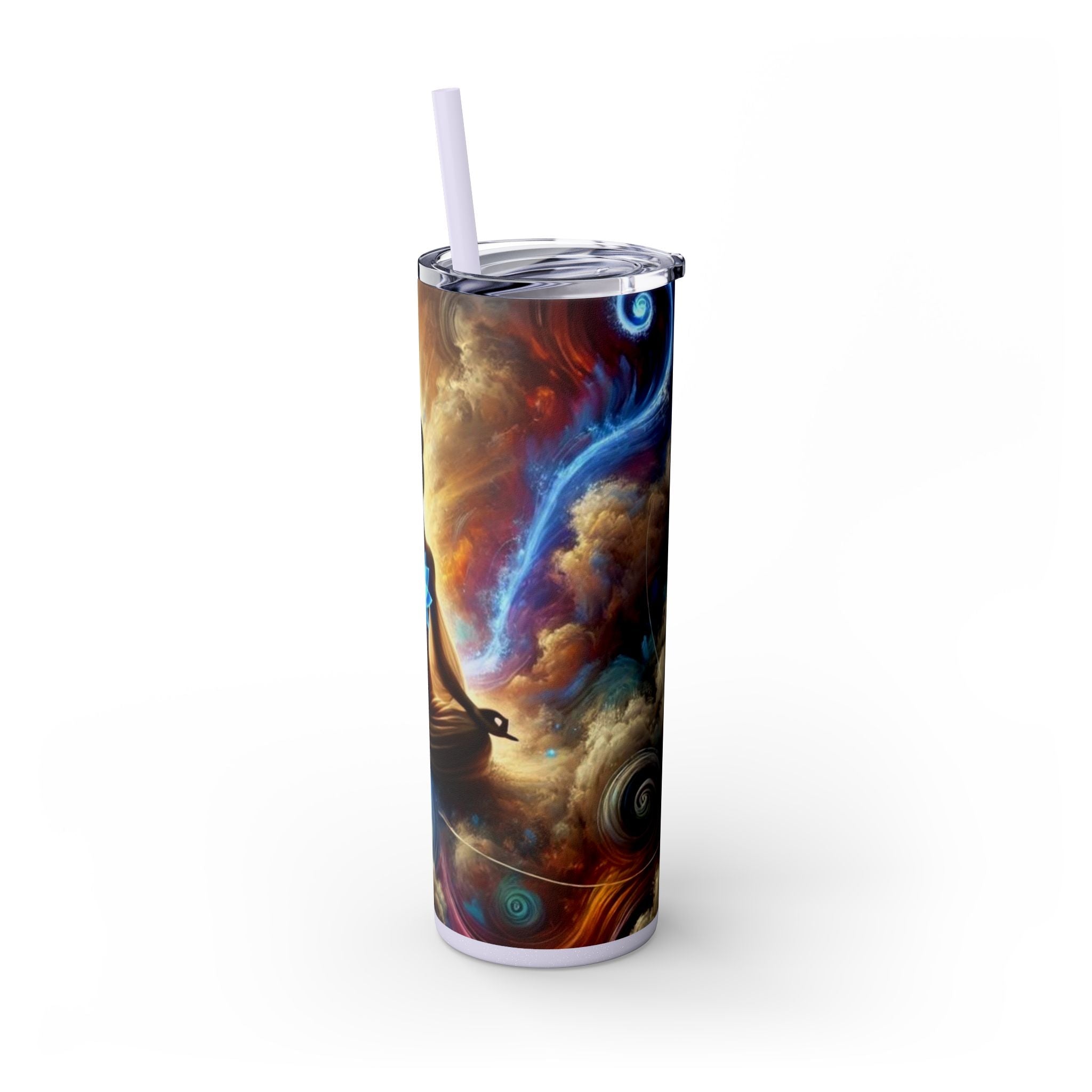 Meditation Lotus Skinny Tumbler - 20oz Travel Cup, Yoga Water Bottle, Spiritual Gift, Eco-friendly Drinkware, Wellness Drink Tumbler, [...]