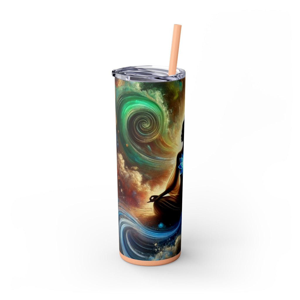 Meditation Lotus Skinny Tumbler - 20oz Travel Cup, Yoga Water Bottle, Spiritual Gift, Eco-friendly Drinkware, Wellness Drink Tumbler, [...]