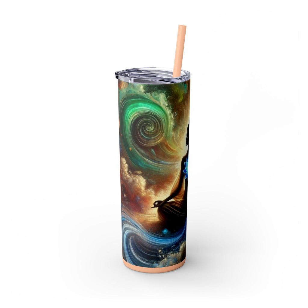 Meditation Lotus Skinny Tumbler - 20oz Travel Cup, Yoga Water Bottle, Spiritual Gift, Eco-friendly Drinkware, Wellness Drink Tumbler, [...]