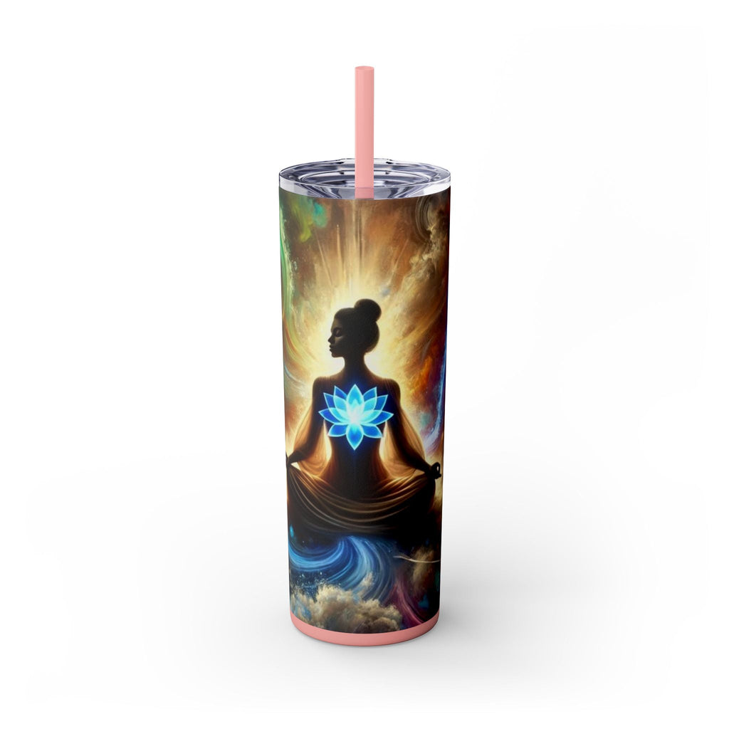 Meditation Lotus Skinny Tumbler - 20oz Travel Cup, Yoga Water Bottle, Spiritual Gift, Eco-friendly Drinkware, Wellness Drink Tumbler, [...]
