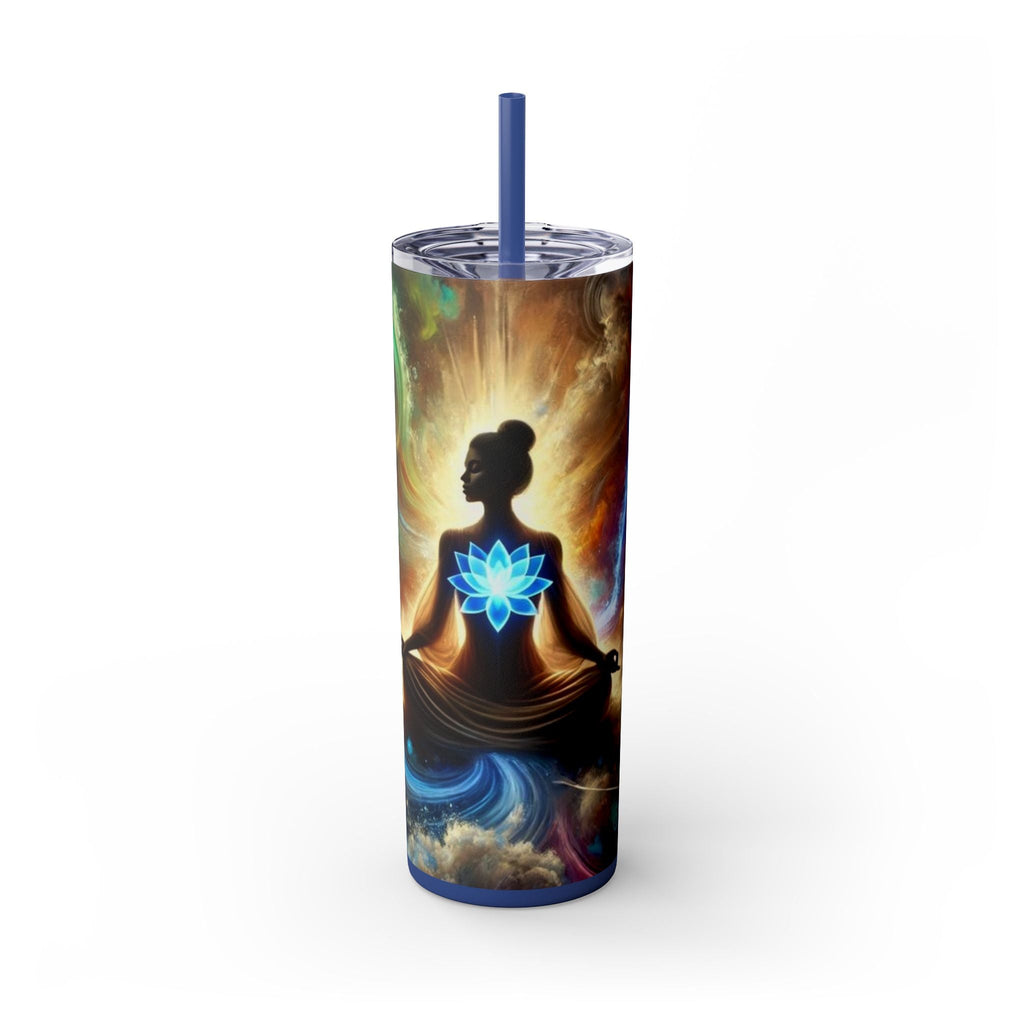 Meditation Lotus Skinny Tumbler - 20oz Travel Cup, Yoga Water Bottle, Spiritual Gift, Eco-friendly Drinkware, Wellness Drink Tumbler, [...]