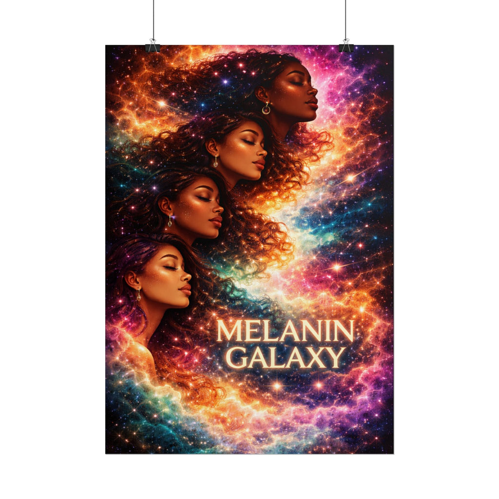 Melanin Galaxy Poster — Cosmic Afrocentric Wall Art Printify