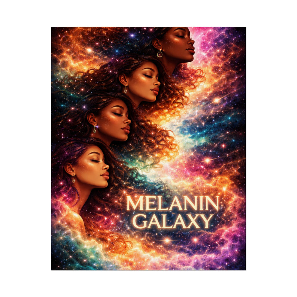 Melanin Galaxy Poster — Cosmic Afrocentric Wall Art Printify