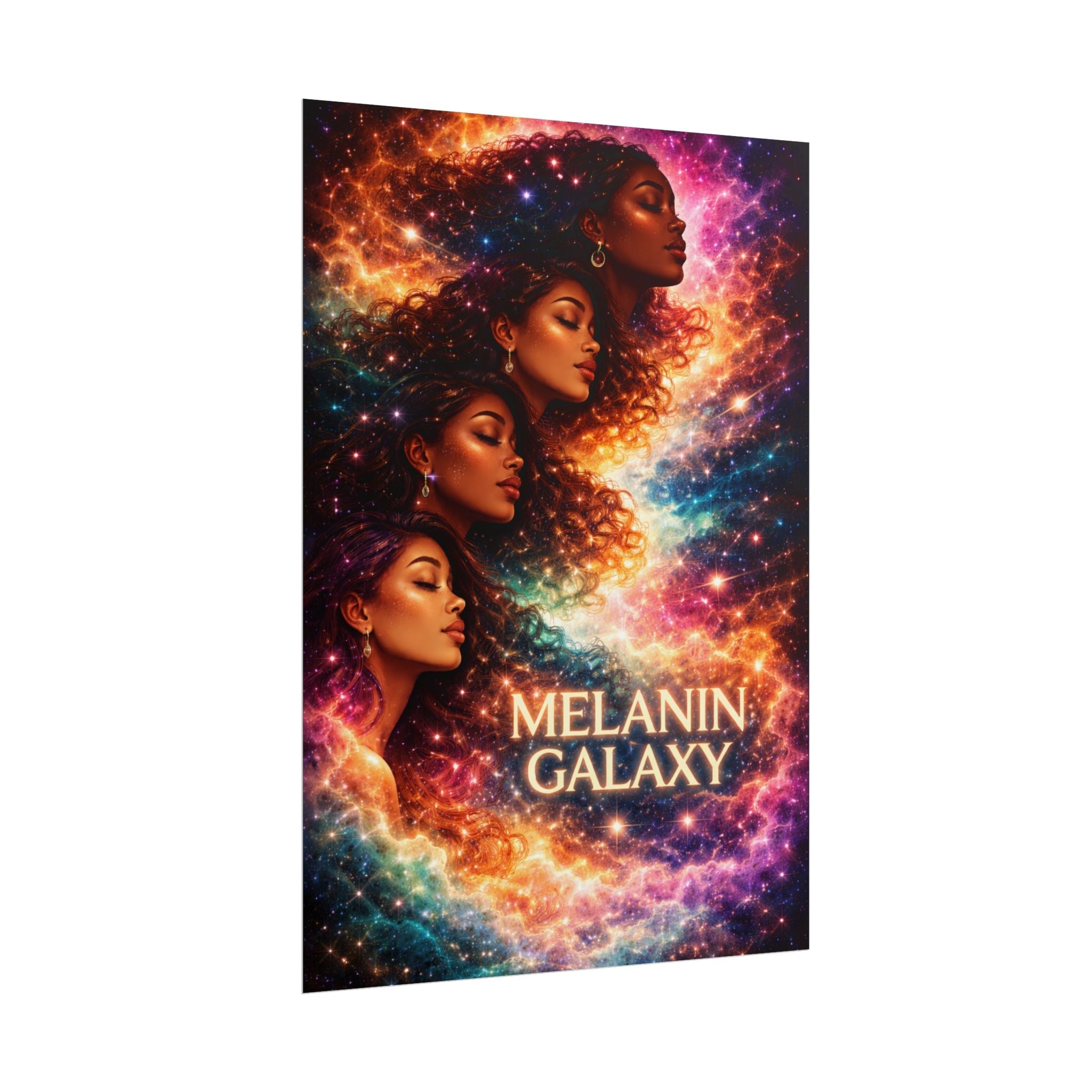 Melanin Galaxy Poster — Cosmic Afrocentric Wall Art Printify