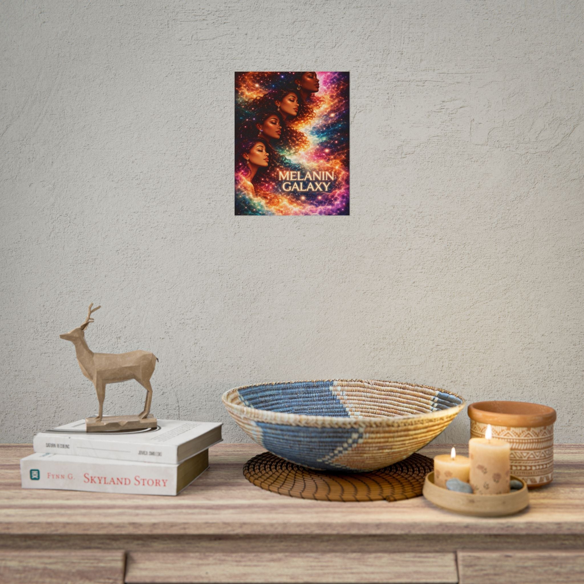 Melanin Galaxy Poster — Cosmic Afrocentric Wall Art Printify