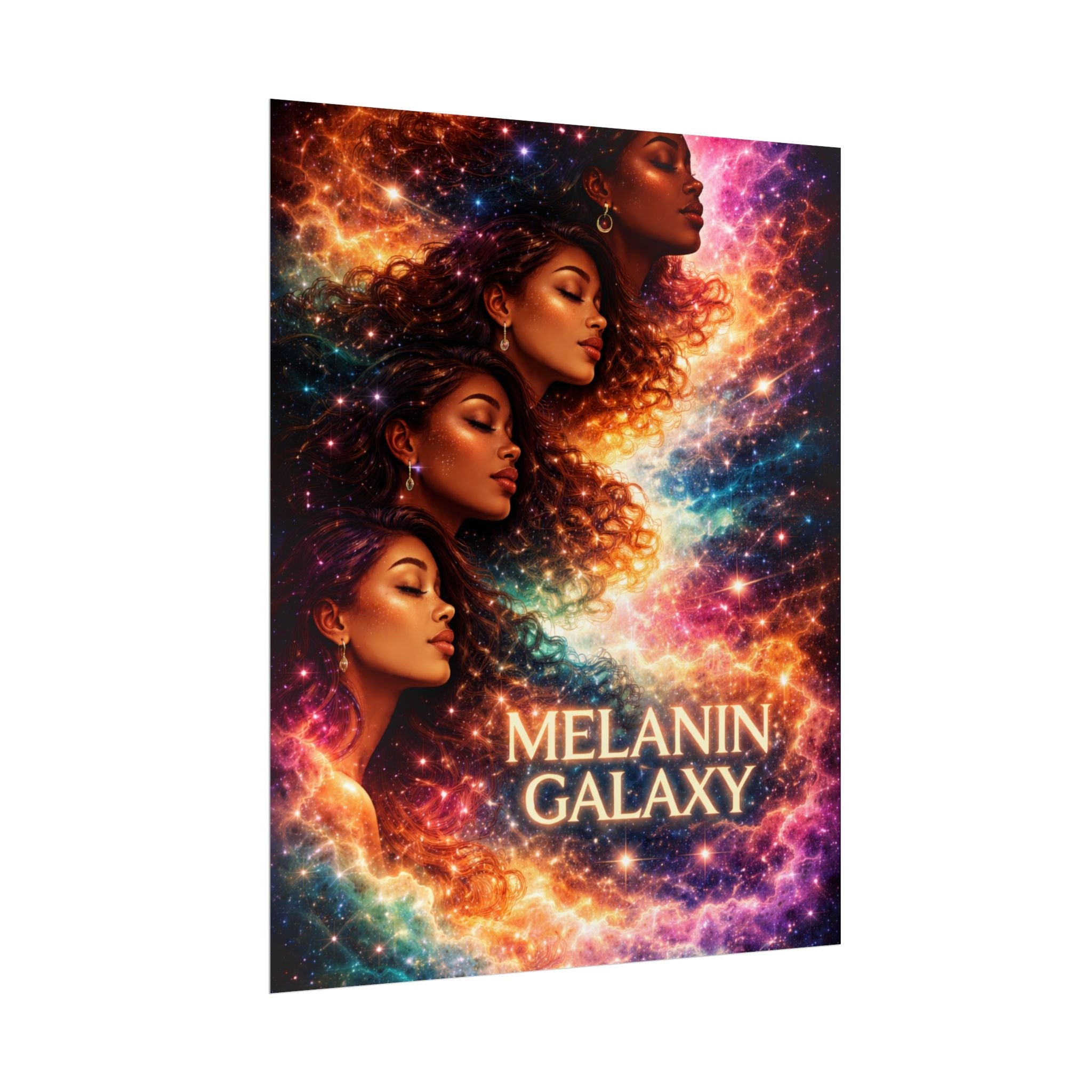 Melanin Galaxy Poster — Cosmic Afrocentric Wall Art Printify