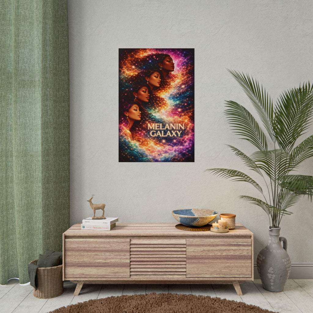 Melanin Galaxy Poster — Cosmic Afrocentric Wall Art Printify