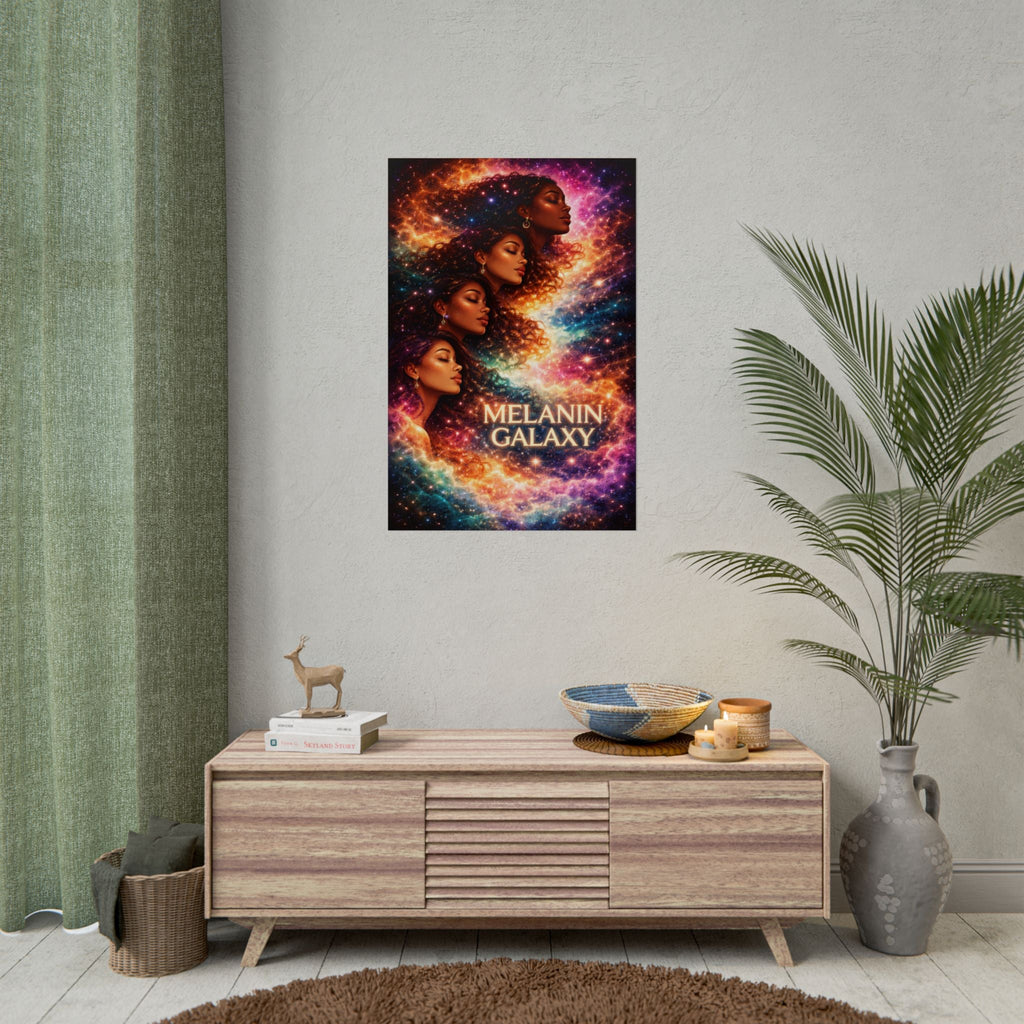 Melanin Galaxy Poster — Cosmic Afrocentric Wall Art Printify