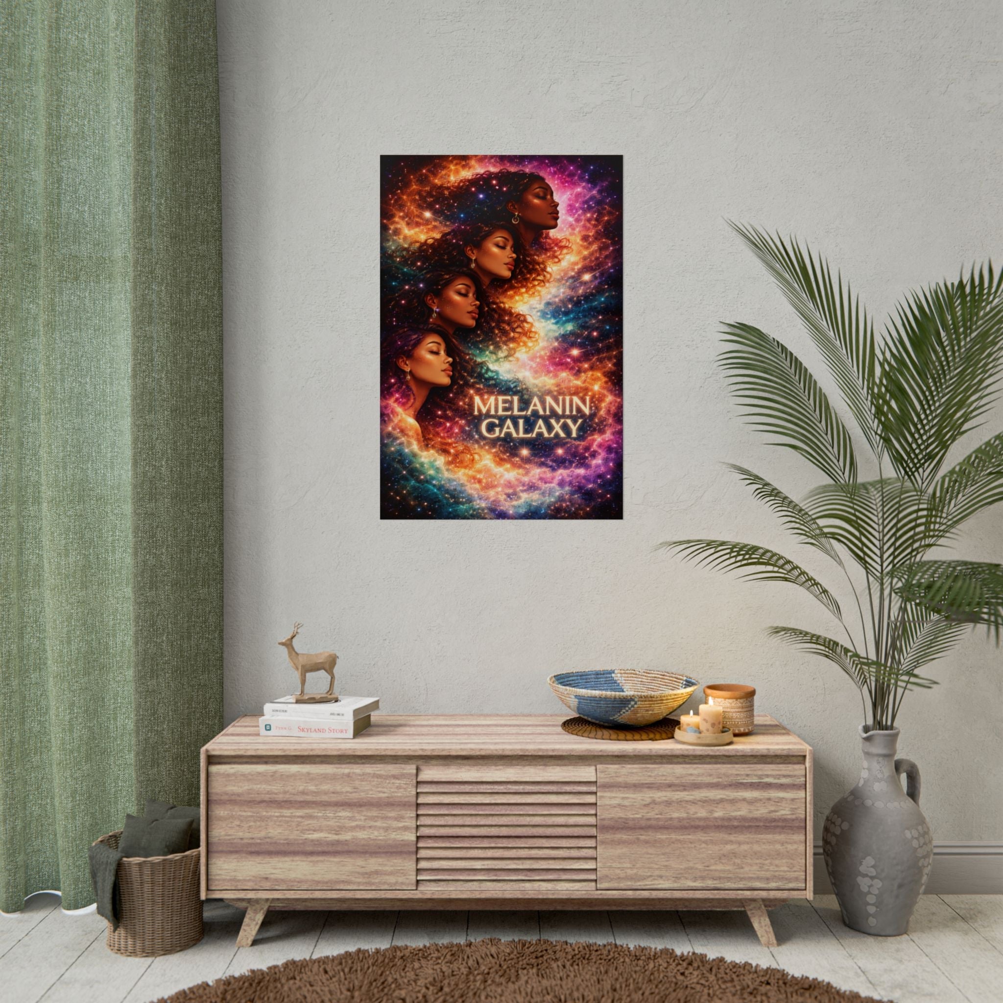 Melanin Galaxy Poster — Cosmic Afrocentric Wall Art Printify
