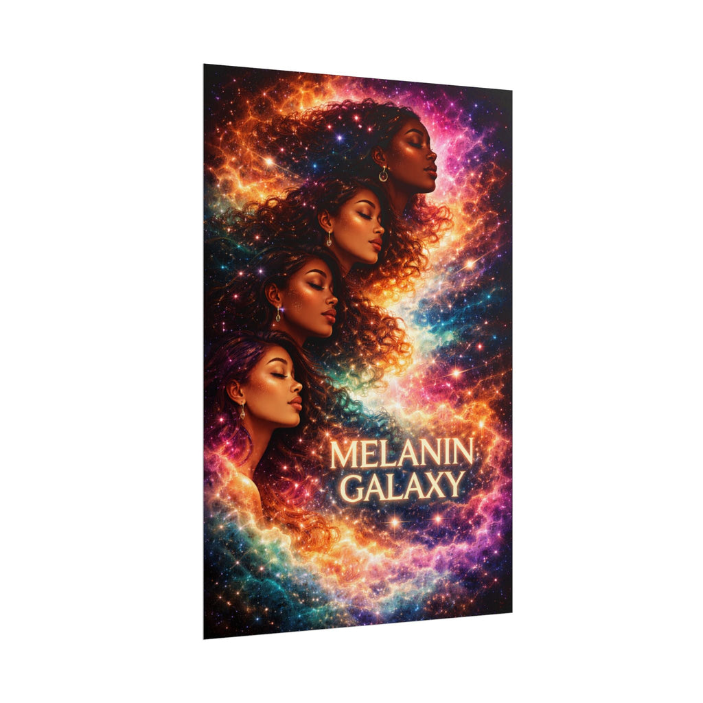 Melanin Galaxy Poster — Cosmic Afrocentric Wall Art Printify