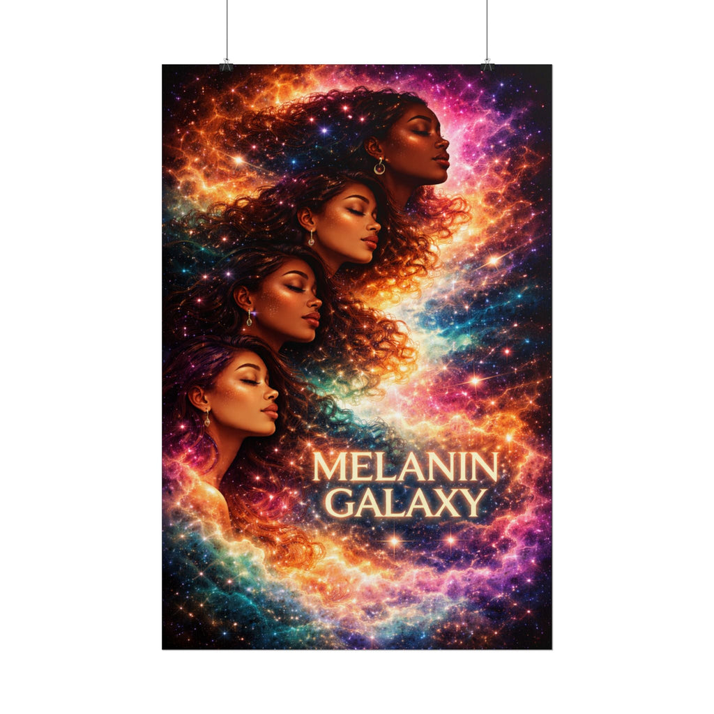 Melanin Galaxy Poster — Cosmic Afrocentric Wall Art Printify