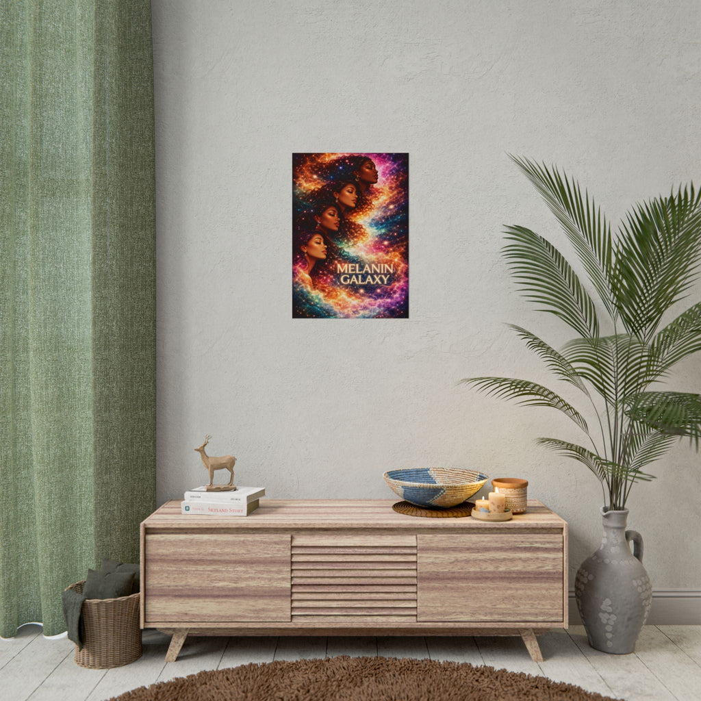 Melanin Galaxy Poster — Cosmic Afrocentric Wall Art Printify