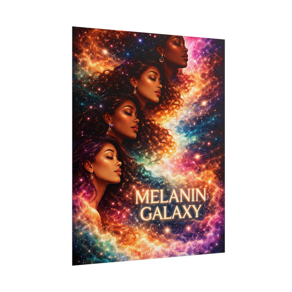 Melanin Galaxy Poster — Cosmic Afrocentric Wall Art Printify