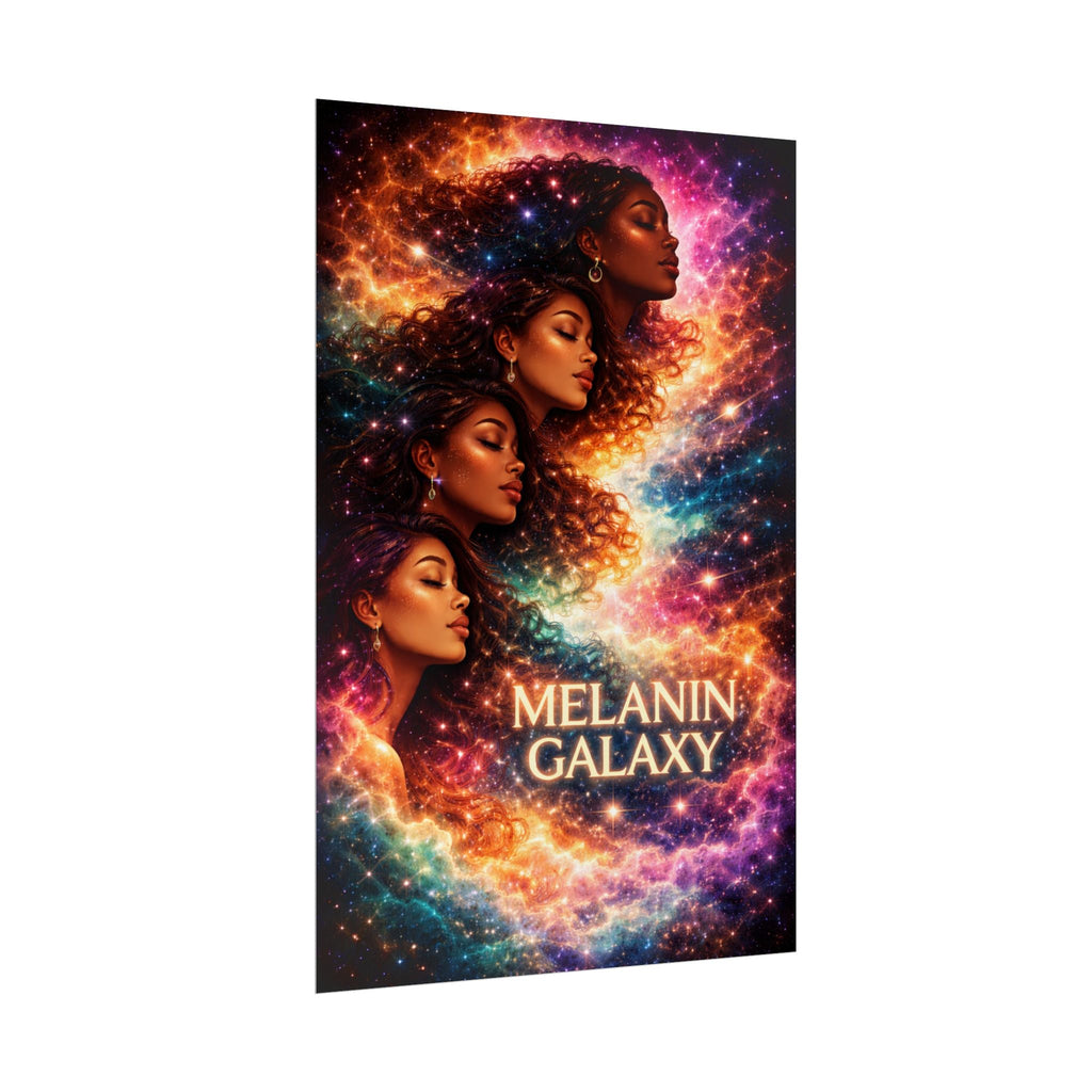 Melanin Galaxy Poster — Cosmic Afrocentric Wall Art Printify