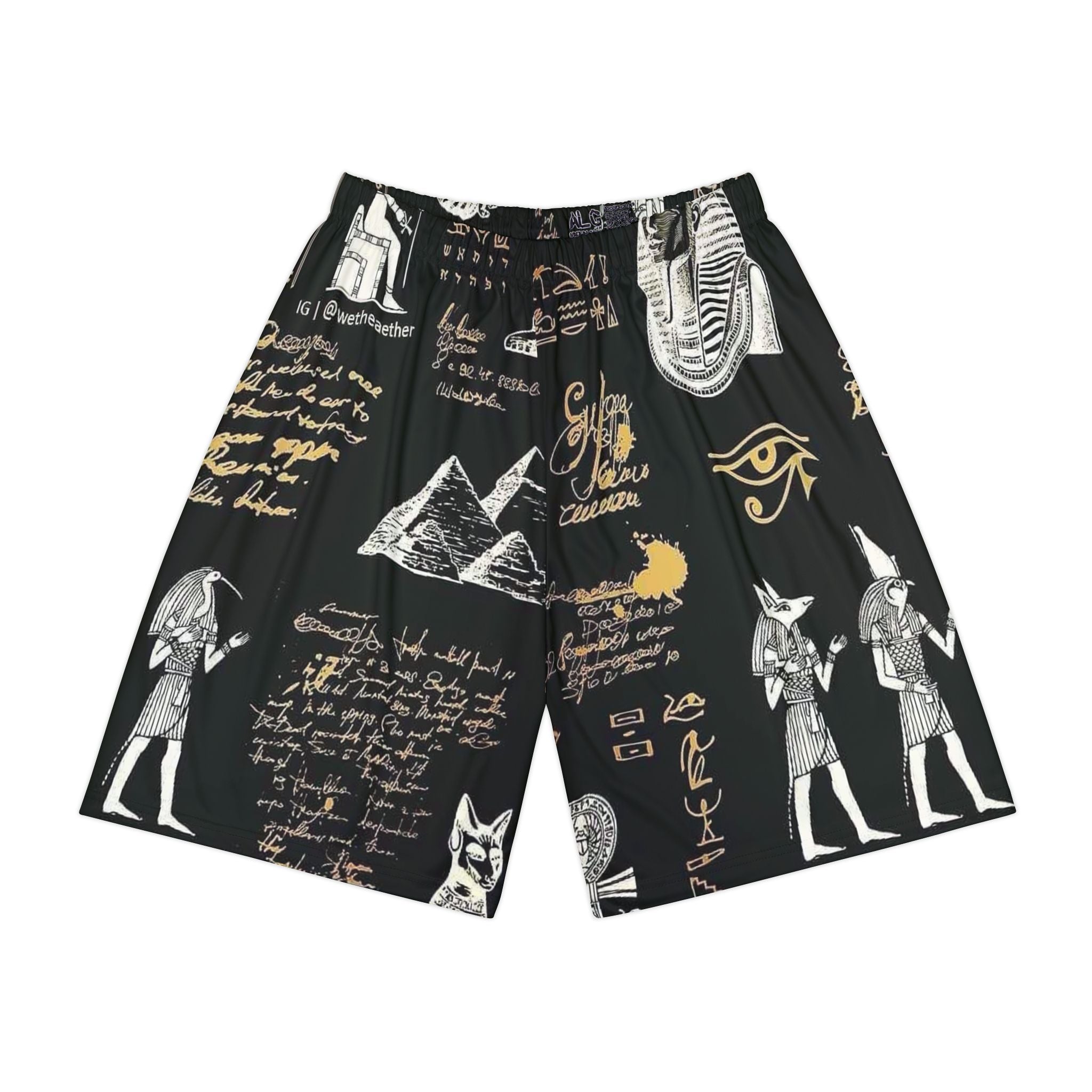 Men's Egyptian Hieroglyph Sports Shorts - Stylish Athletic Wear for Exercise & Leisure Printify