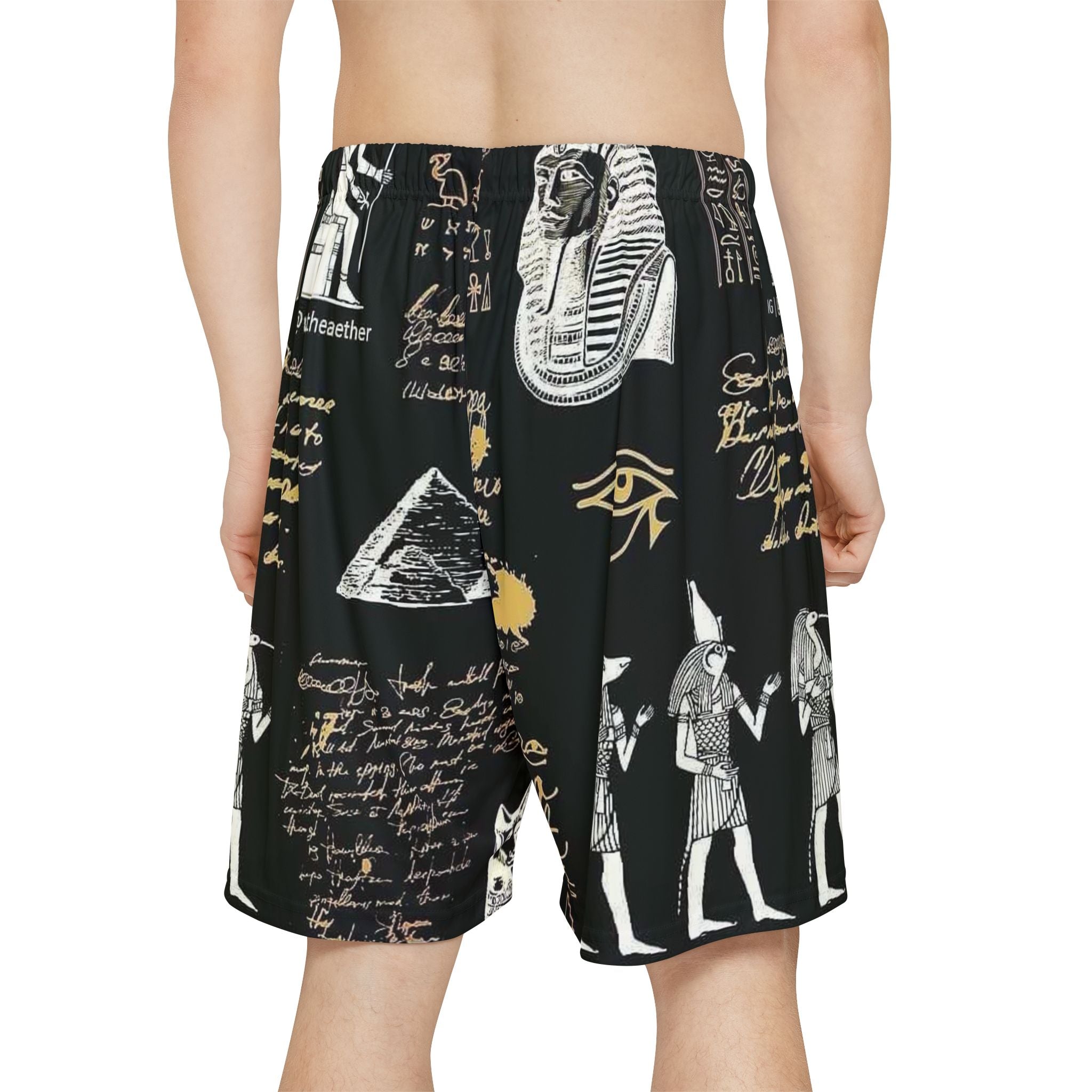 Men's Egyptian Hieroglyph Sports Shorts - Stylish Athletic Wear for Exercise & Leisure Printify