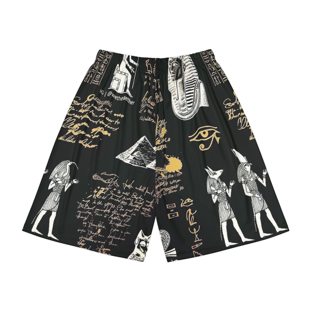 Men's Egyptian Hieroglyph Sports Shorts - Stylish Athletic Wear for Exercise & Leisure Printify