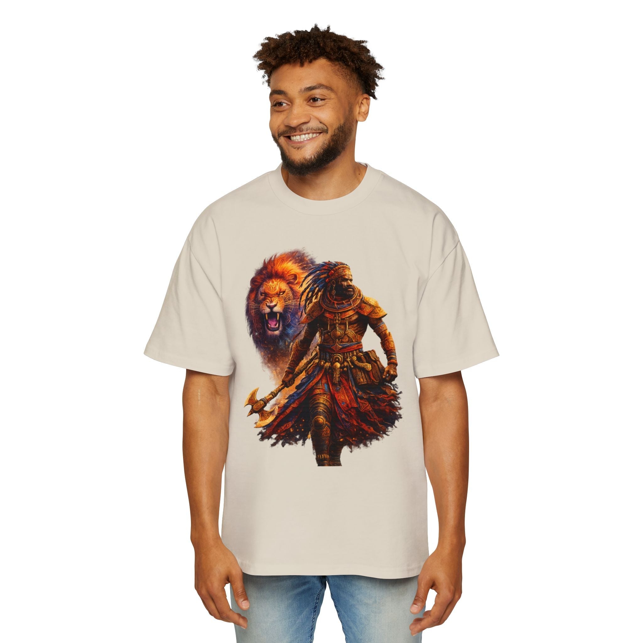 Cosmic Warrior Oversized Tee — JR Vortex Printify