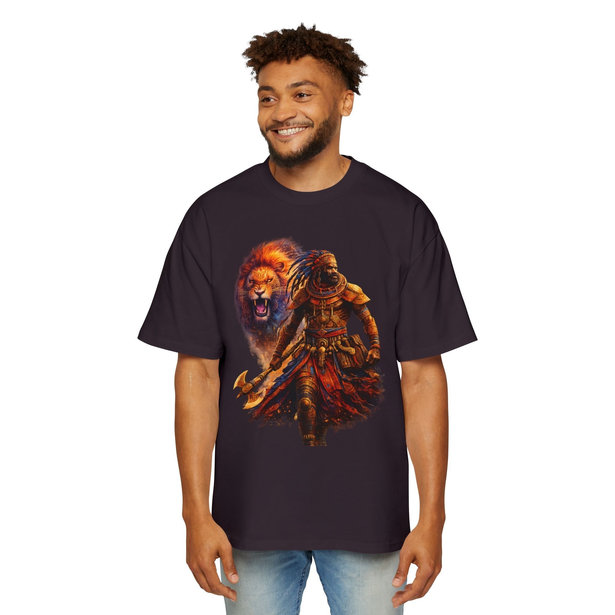 Cosmic Warrior Oversized Tee — JR Vortex Printify