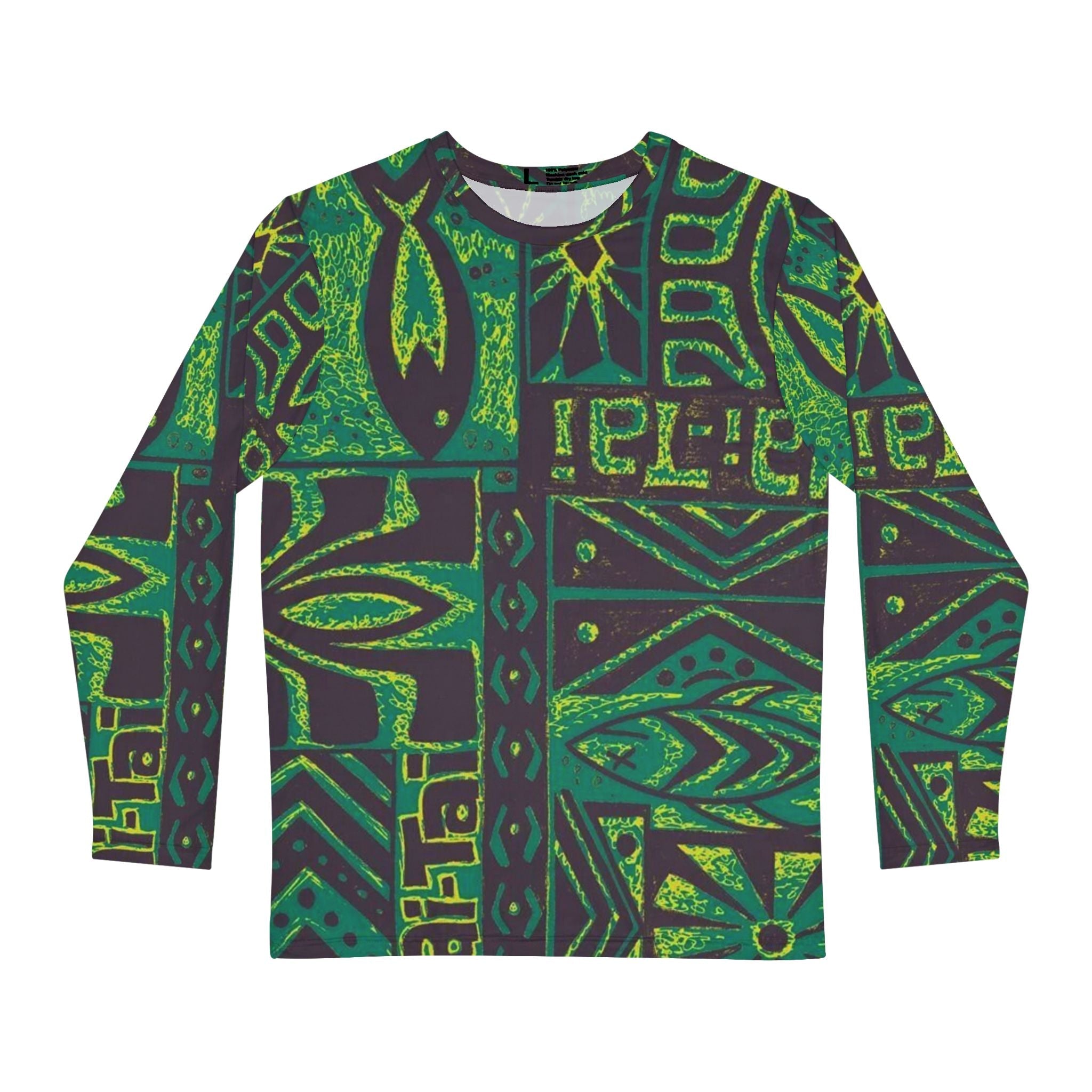 JR Vortex — “Glyphs of the Emerald Frequency” AOP Long Sleeve Printify