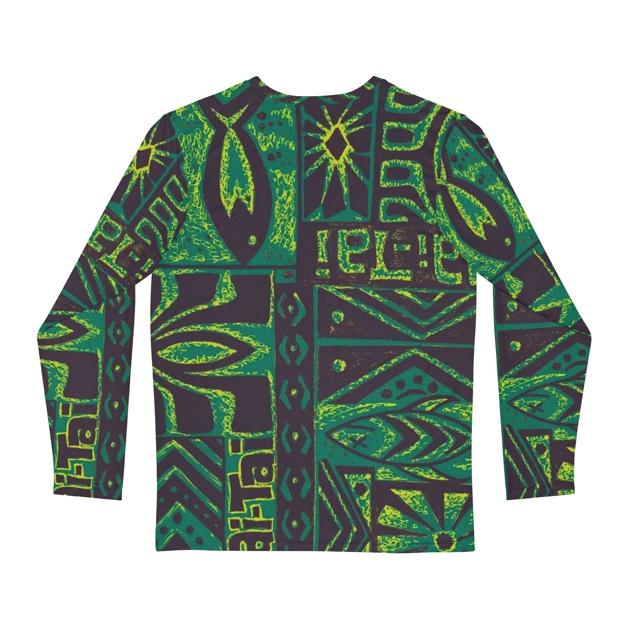 JR Vortex — “Glyphs of the Emerald Frequency” AOP Long Sleeve Printify
