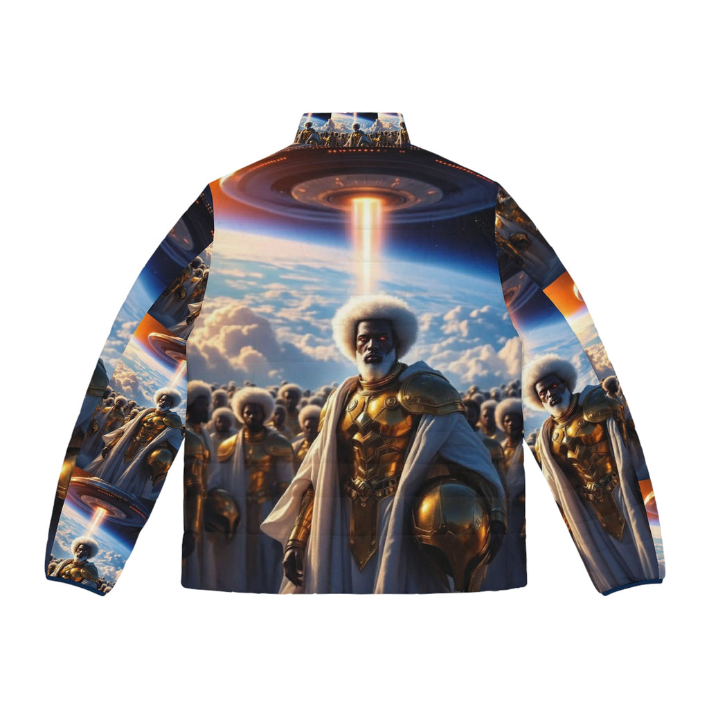 Men's Puffer Jacket — Galactic Royalty All-Over Print Printify