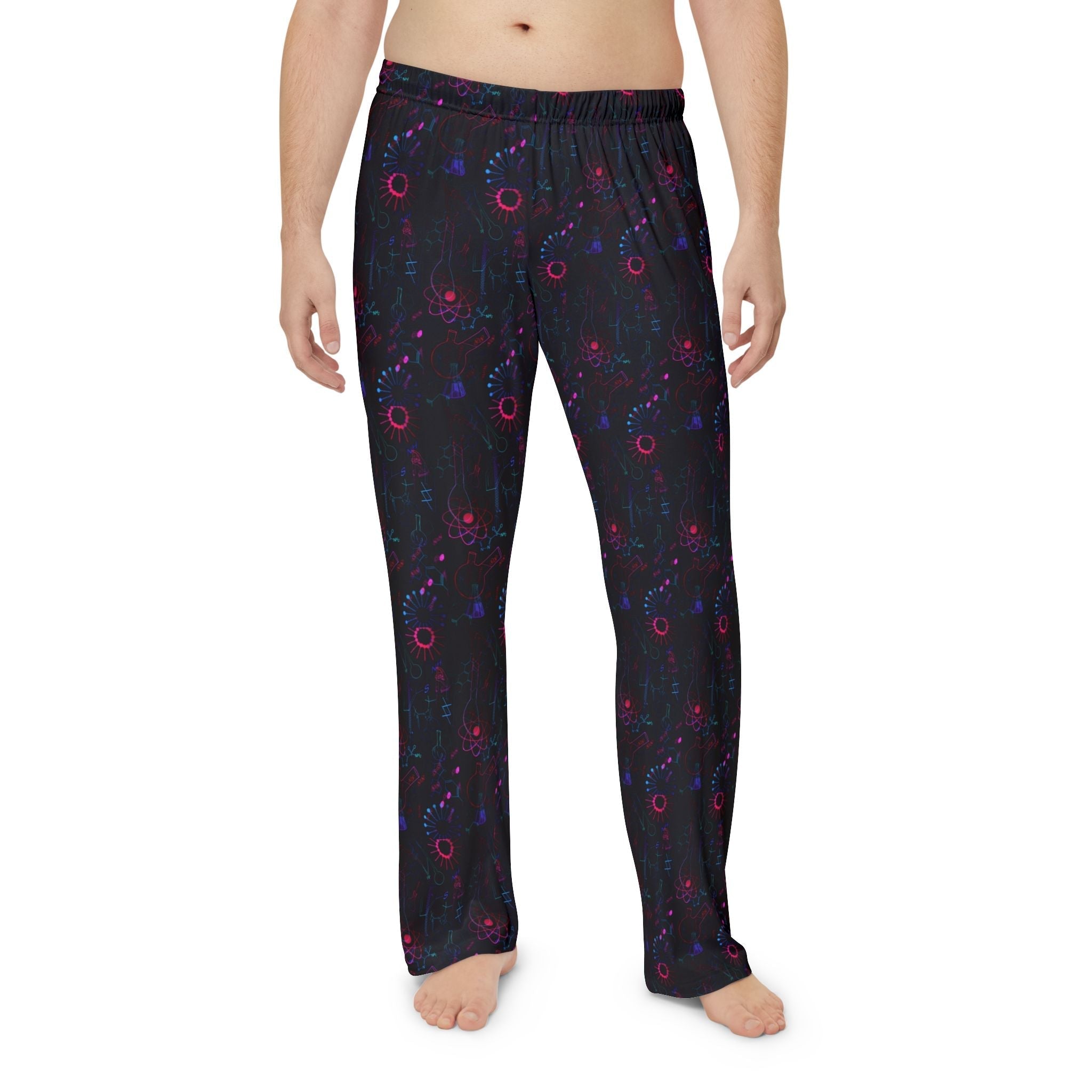 Men's Science-Themed Pajama Pants, Cozy Sleepwear, Science Lover Gift, Perfect for Sleep & Relaxation, Bedroom Decor, Fun Gift Idea Printify