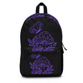 Boho Mushroom Backpack - Trendy Purple Floral Design, Perfect for School, Travel, Festivals, Nature Lovers, Eco-Friendly Printify