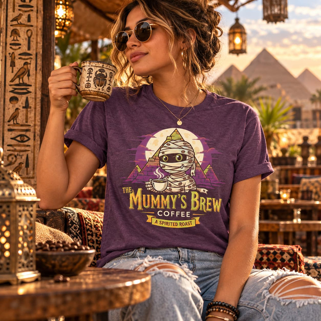 Mummy’s Brew Coffee Halloween T-Shirt | Spooky Egyptian Tee