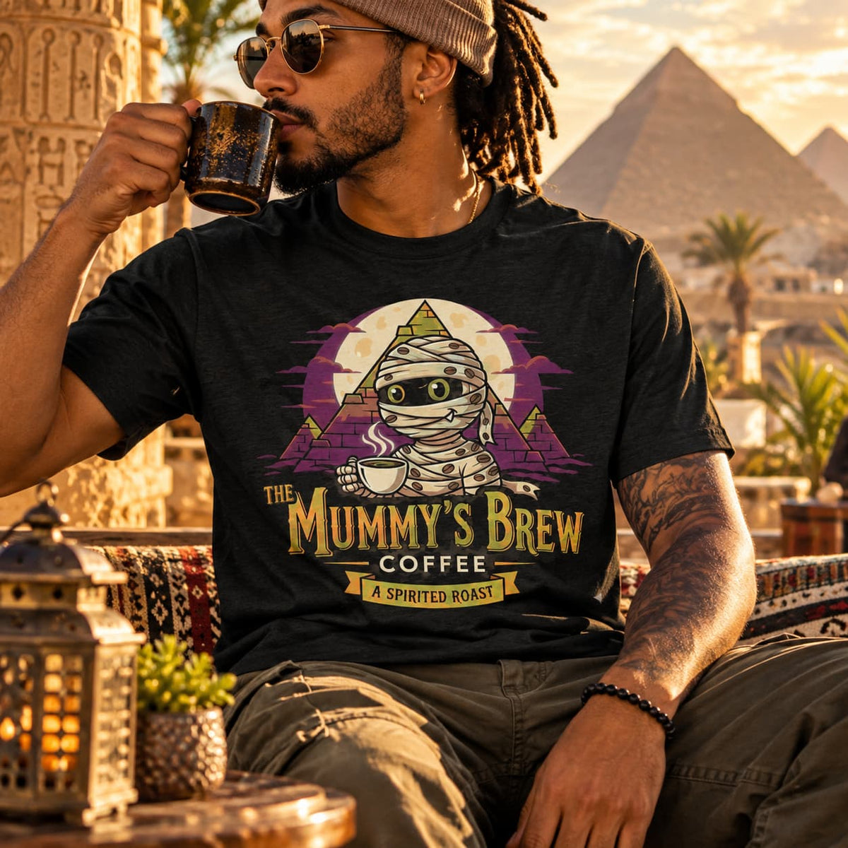 Mummy’s Brew Coffee Halloween T-Shirt | Spooky Egyptian Tee