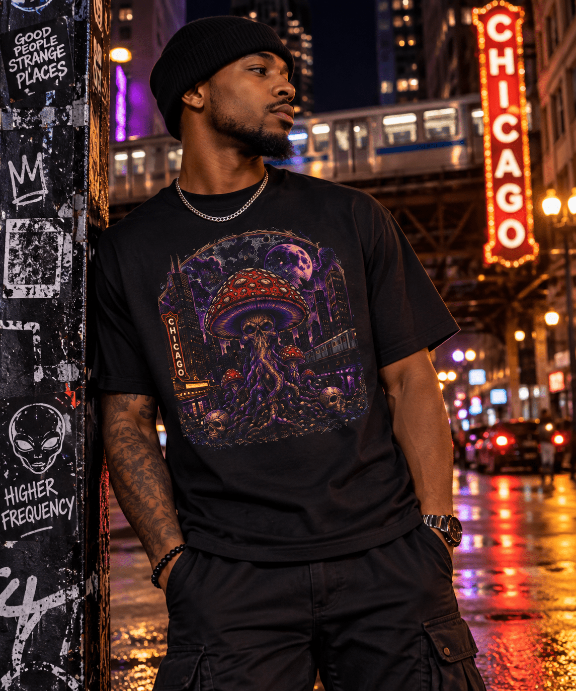 Mushroom Kraken T-Shirt | Dark Urban Fantasy
