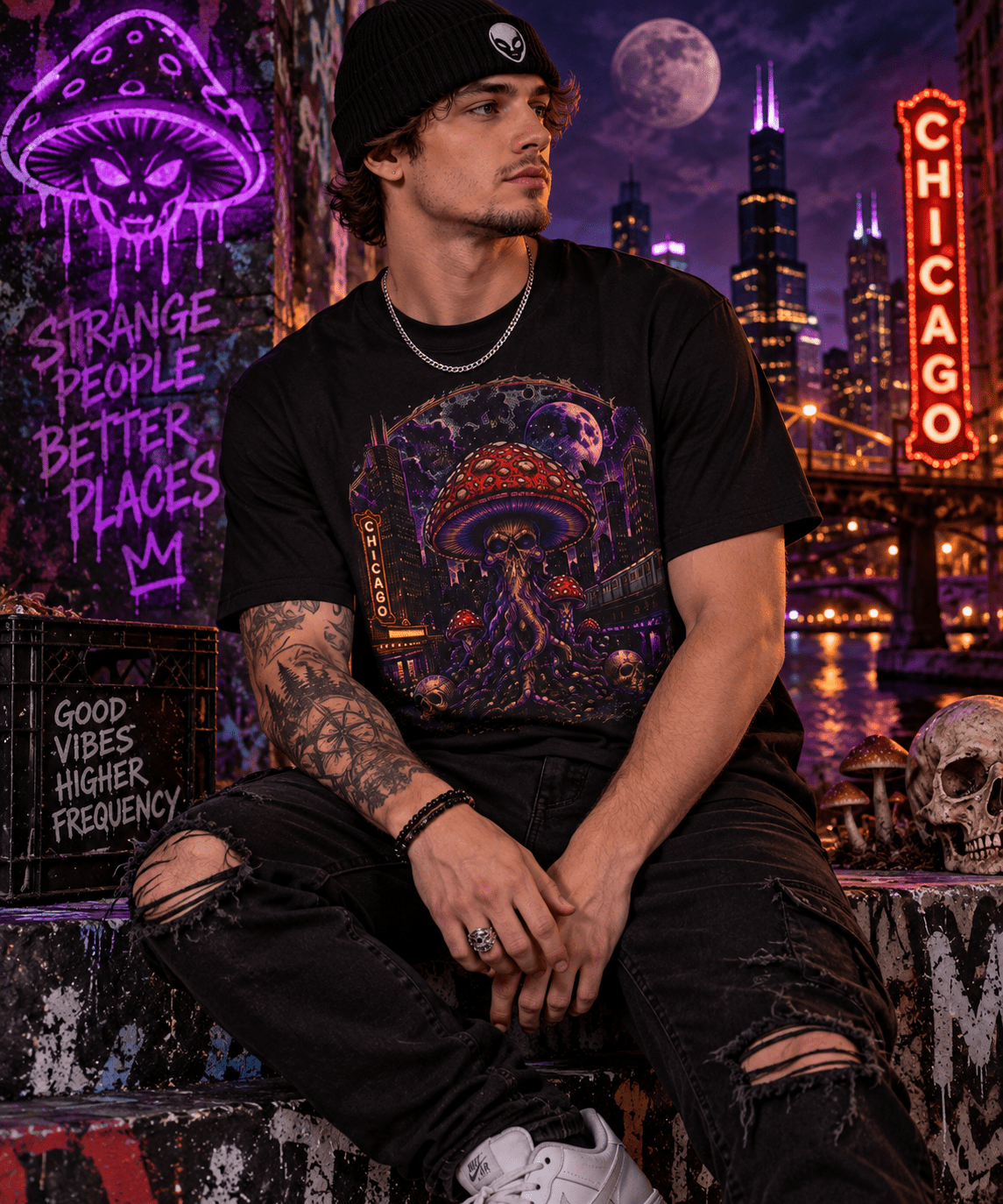 Mushroom Kraken T-Shirt | Dark Urban Fantasy