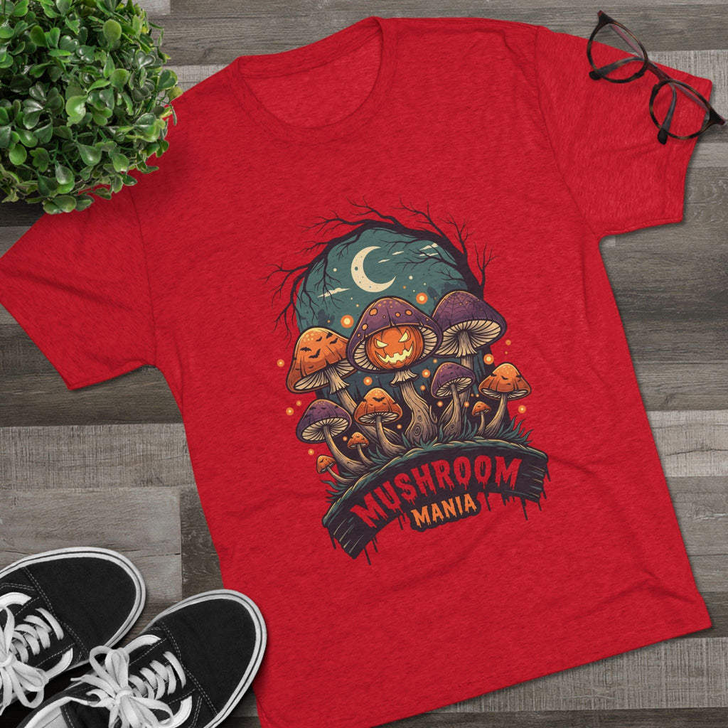Mushroom Mania Halloween Tee — Spooky Jack-O'-Lantern Mushroom Streetwear