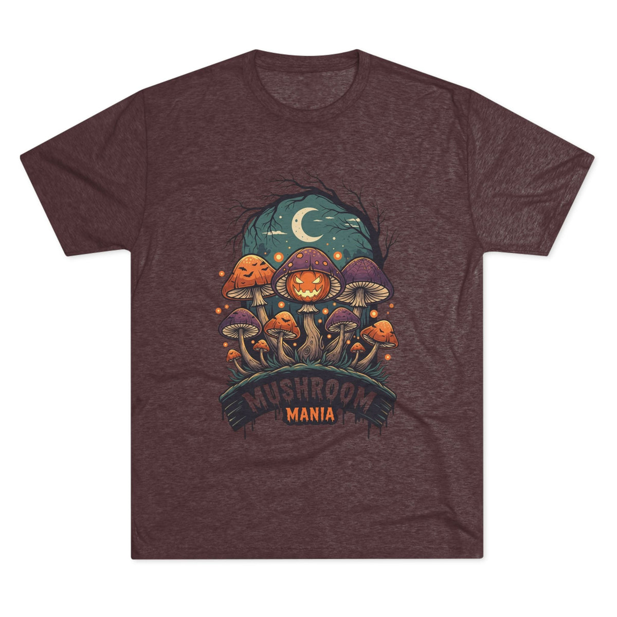 Mushroom Mania Halloween Tee — Spooky Jack-O'-Lantern Mushroom Streetwear