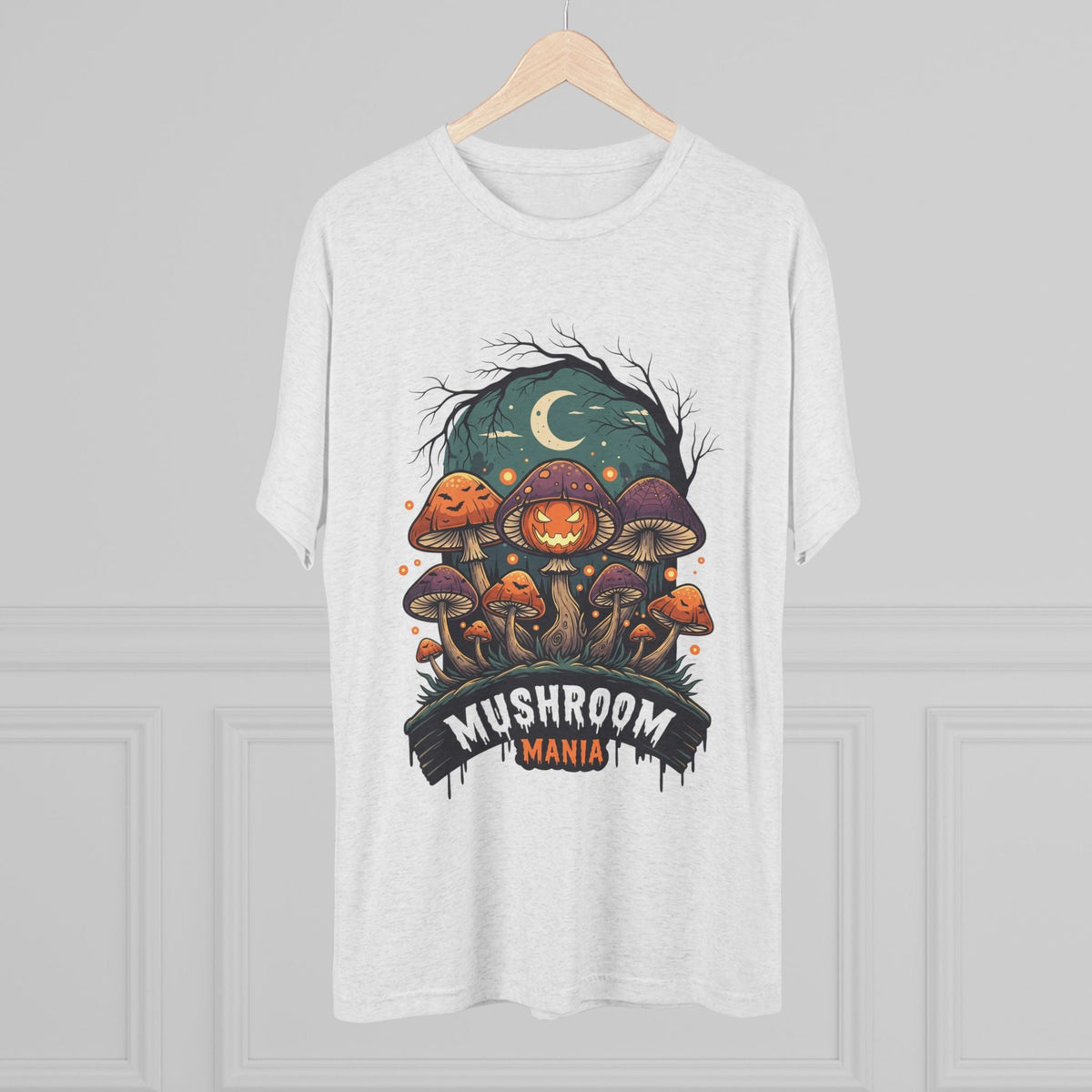 Mushroom Mania Halloween Tee — Spooky Jack-O'-Lantern Mushroom Streetwear