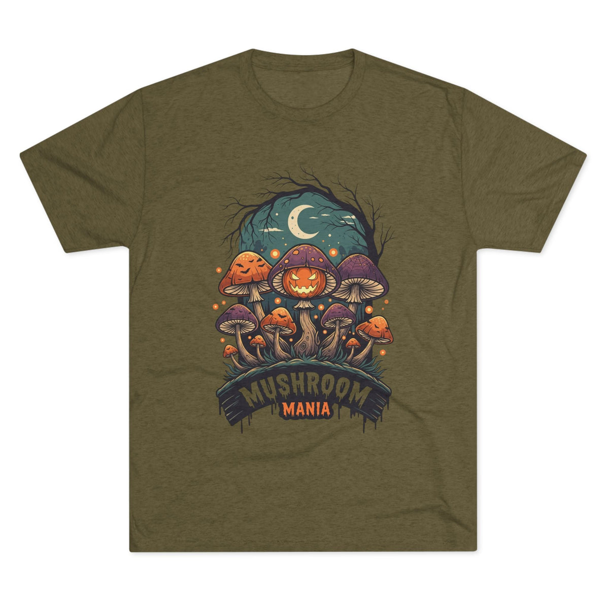 Mushroom Mania Halloween Tee — Spooky Jack-O'-Lantern Mushroom Streetwear