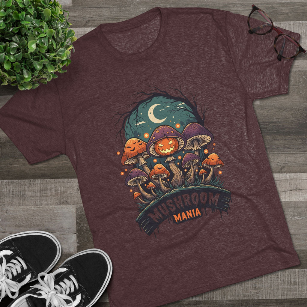 Mushroom Mania Halloween Tee — Spooky Jack-O'-Lantern Mushroom Streetwear