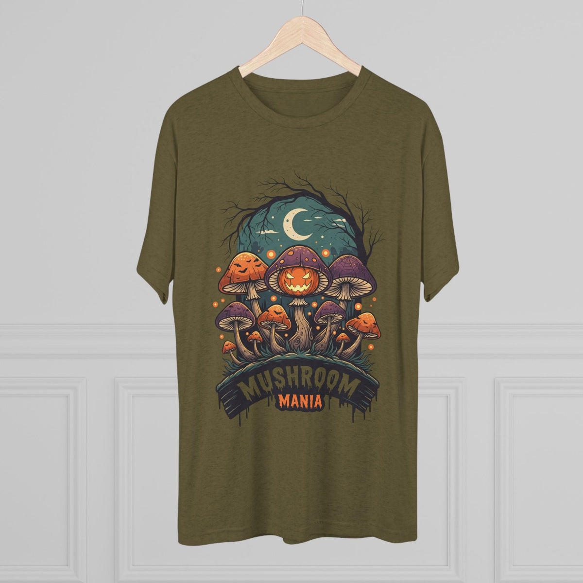 Mushroom Mania Halloween Tee — Spooky Jack-O'-Lantern Mushroom Streetwear