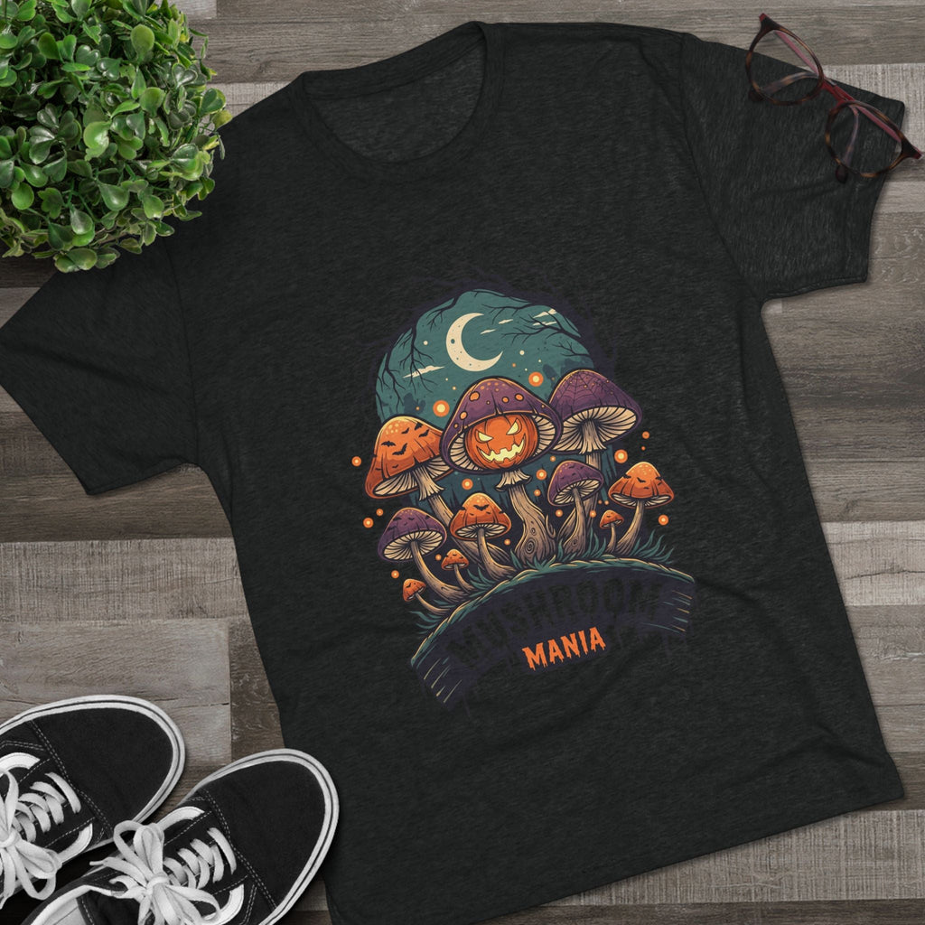 Mushroom Mania Halloween Tee — Spooky Jack-O'-Lantern Mushroom Streetwear