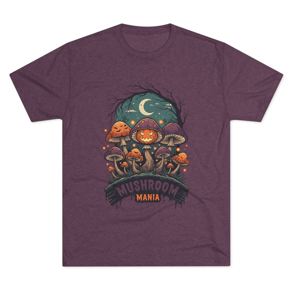 Mushroom Mania Halloween Tee — Spooky Jack-O'-Lantern Mushroom Streetwear