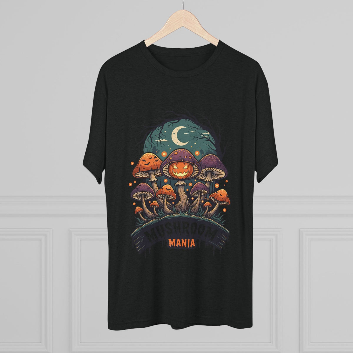 Mushroom Mania Halloween Tee — Spooky Jack-O'-Lantern Mushroom Streetwear