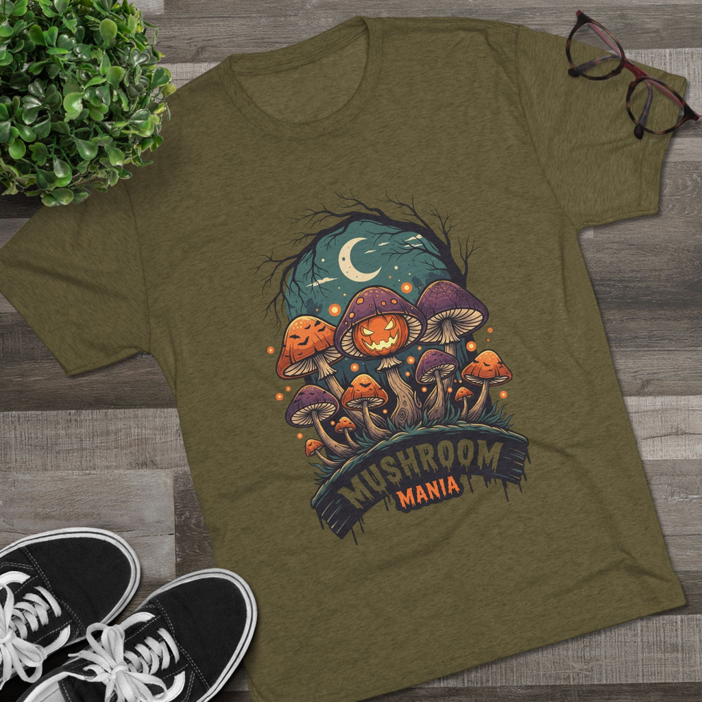 Mushroom Mania Halloween Tee — Spooky Jack-O'-Lantern Mushroom Streetwear