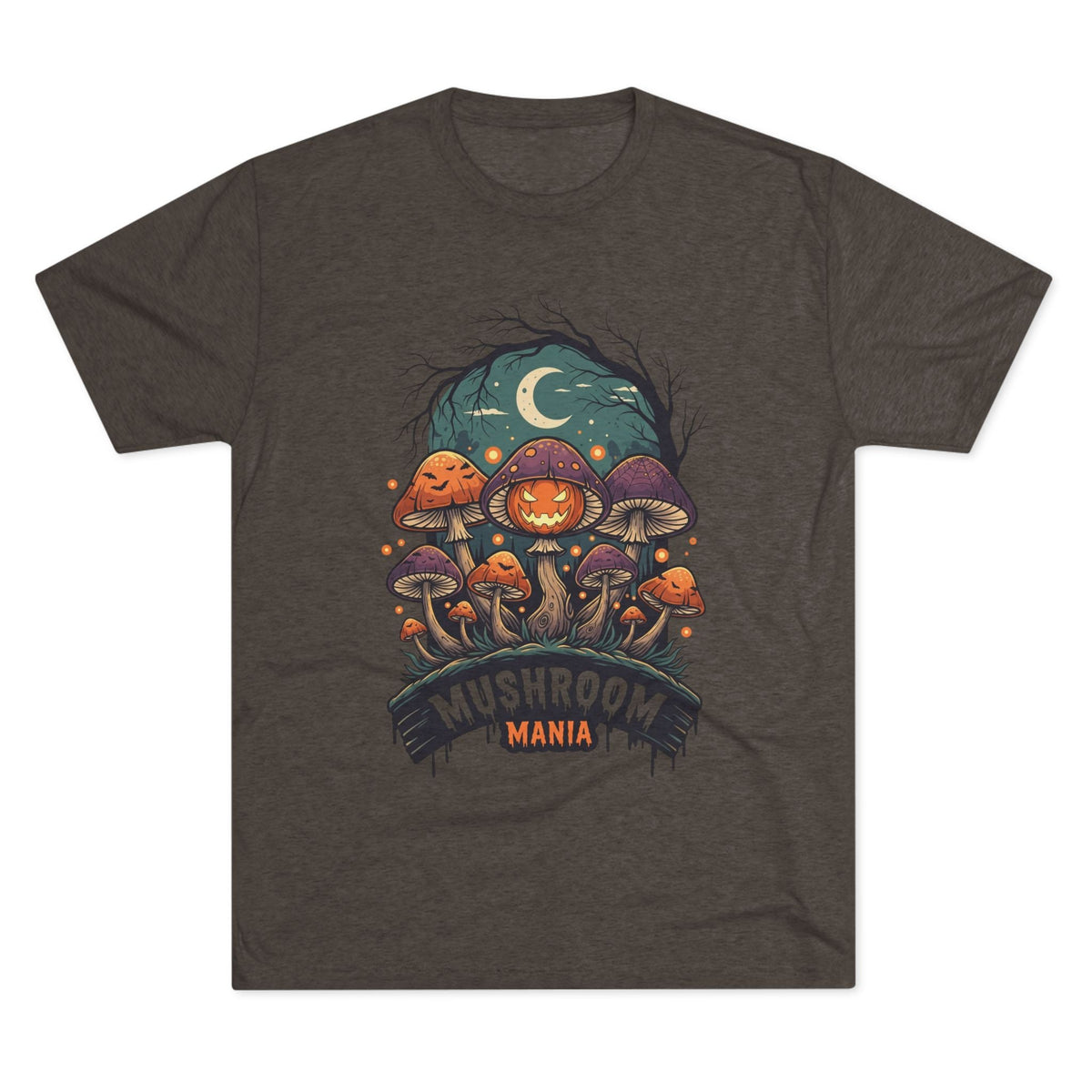 Mushroom Mania Halloween Tee — Spooky Jack-O'-Lantern Mushroom Streetwear
