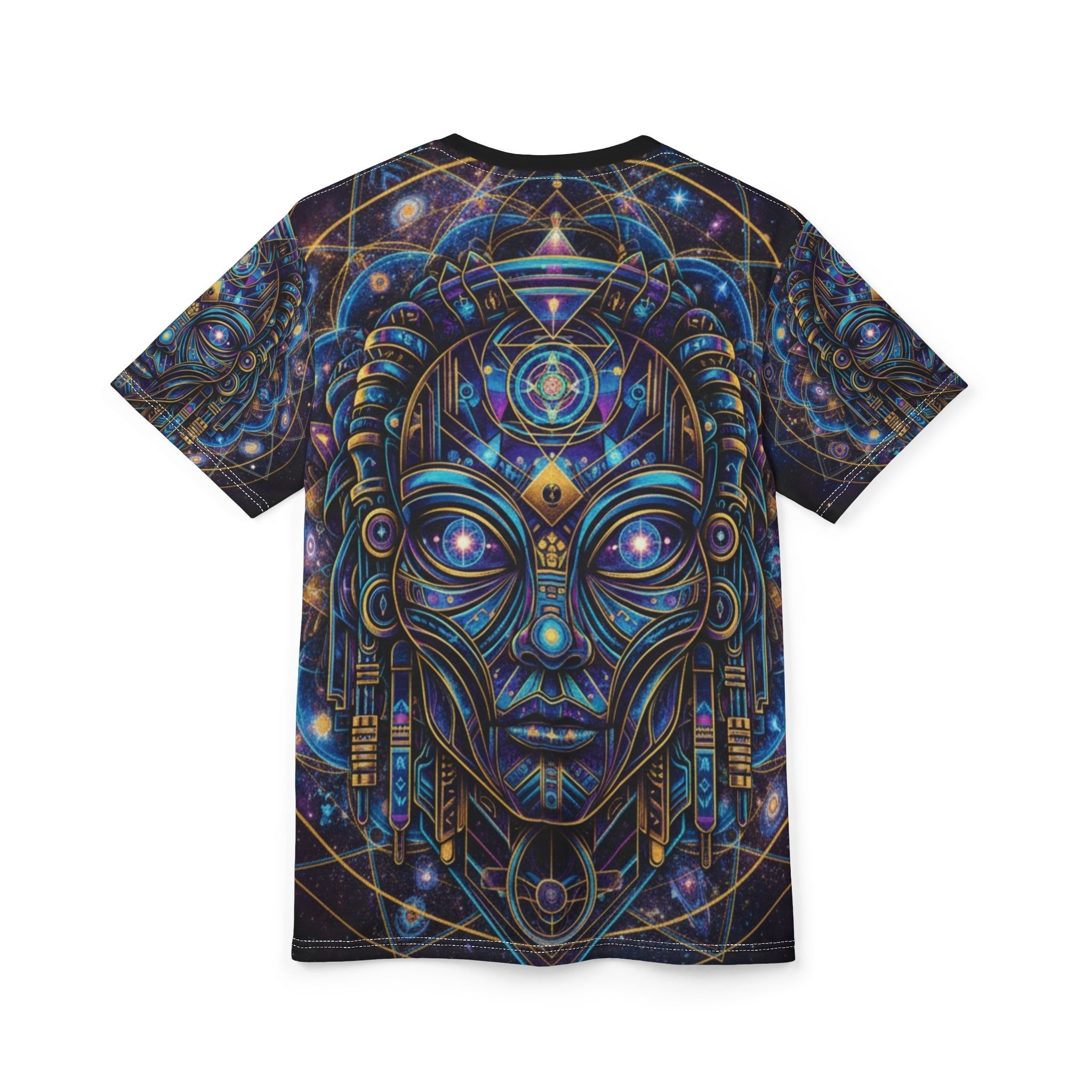 Mystic Geometric Alien Mask Tee | All-Over Print