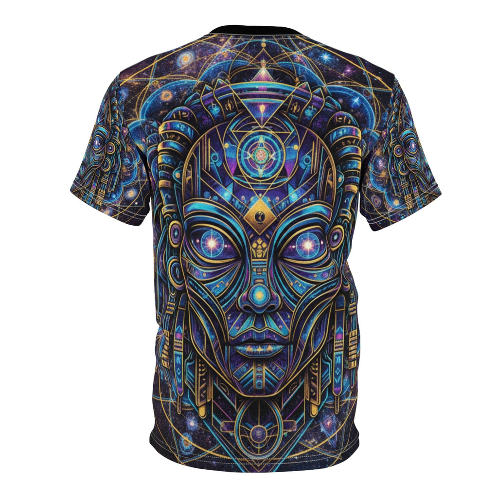 Mystic Geometric Alien Mask Tee | All-Over Print