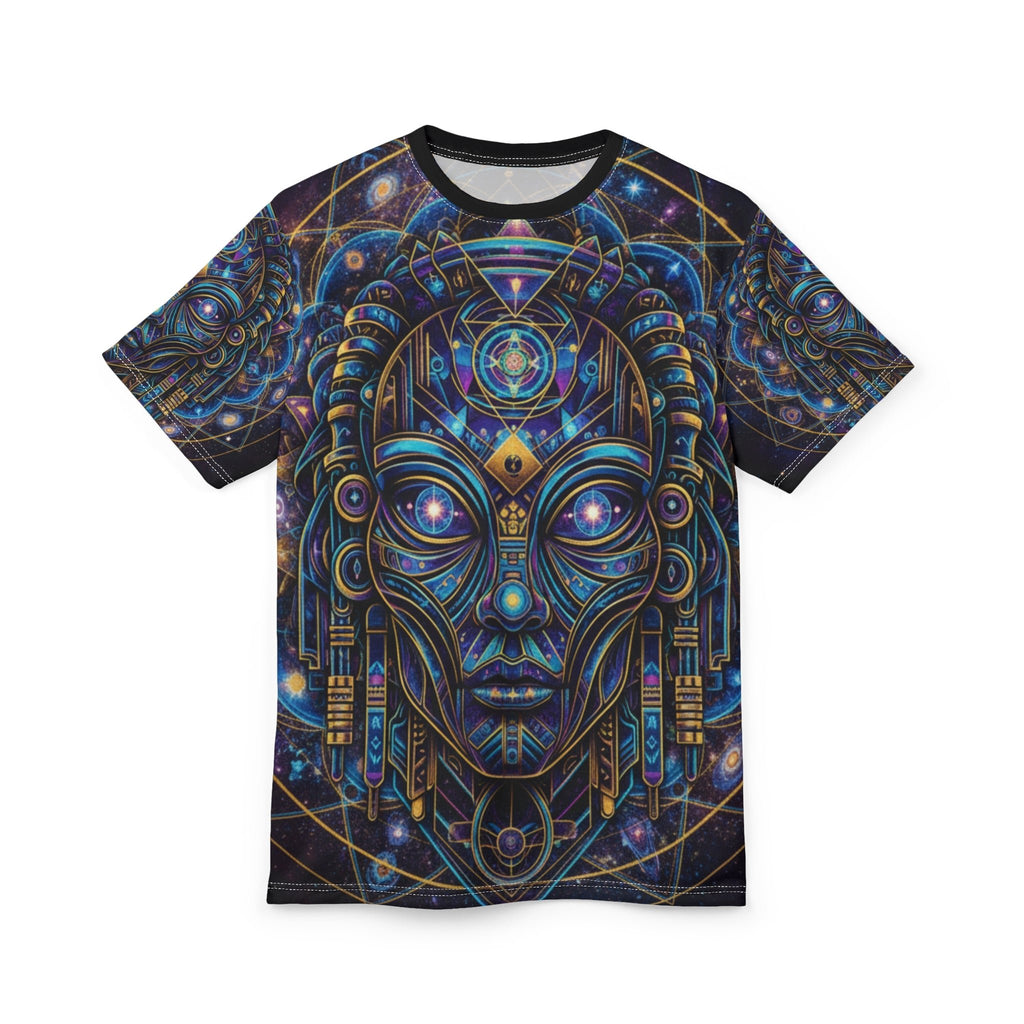 Mystic Geometric Alien Mask Tee | All-Over Print