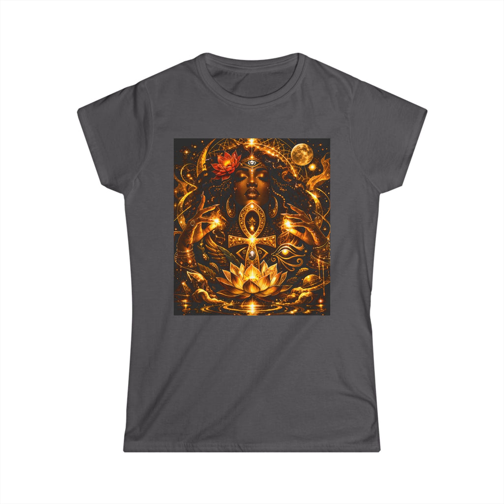 Mystic Goddess Lotus Tee — Golden Spiritual Art Women’s Shirt Printify